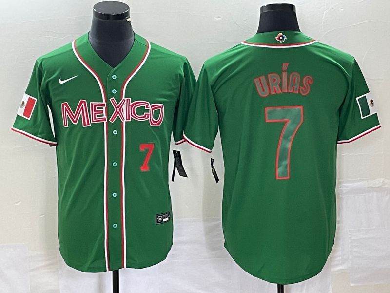 Men 2023 World Cub Mexico #7 Urias Green green Nike MLB Jersey7->more jerseys->MLB Jersey